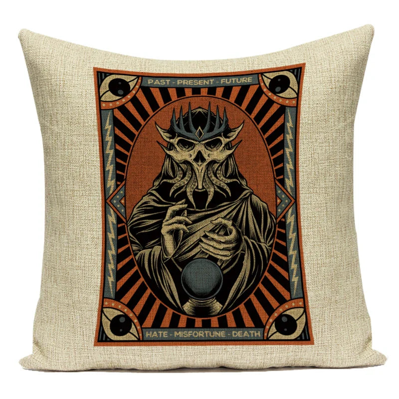 Axyaa Retro Pet Pattern Cushion Cover - Decorative Sofa Linen Pillow Case