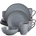 Axyaa MODA Stoneware Dinner Set - 48-Piece Grey Tableware in VANCASSO Design