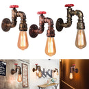 Axya Iron Pipe Wall Lamp E27 Industrial Vintage Light Loft Bar Decor Fixtures