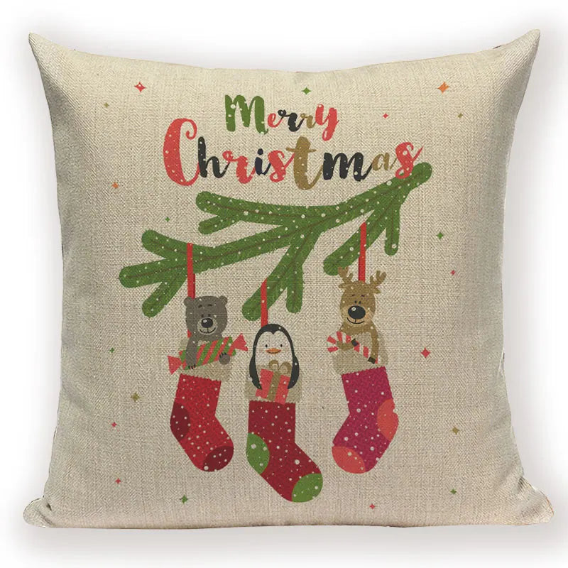 Axyaa Christmas Bed Linen Pillowcase Set for Home Decor and Gifts