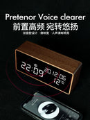 Axya Wooden LED Alarm Clock Multifunction Digital Desktop Clock by Axya