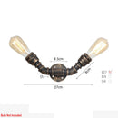 Axyaa Retro Iron Bronze Waterpipe Wall Light E27 Loft Lamp
