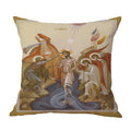 Cotton Linen Christ Pantocrator Icon Pillow Case by Axyaa