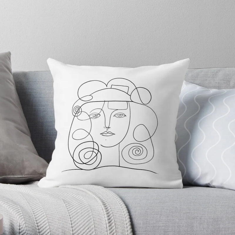 Picasso Abstract Art Decorative Cushion Cover by Axyaa