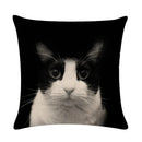 Axyaa Animal Printed Cotton Linen Pillow Cover for Home Sofa Decor 45X45CM