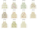 Axyaa Green Leaves Kitchen Apron - Elegant Floral Cooking & Baking Chef Apron