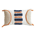 Axyaa Striped Tufted Cushion Cover in Orange Navy for Home Sofa Couch Bed Decor