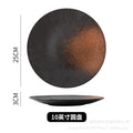 Axyaa Ceramic Striped Plate: Creative Retro Steak Spaghetti Sushi Restaurant Commercial Plate