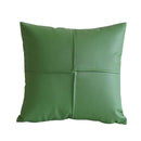 Axyaa Faux Leather Cushion Cover 45x45cm Ivory Green Orange Brown Coral for Home Decor
