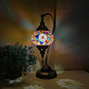 Axyaa Turkish Mosaic Table Lamp: Handcrafted Vintage Art Deco Glass Bedside Light