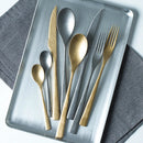 Axya Vintage Stainless Steel Flatware Set - 4pcs Fork and Spoon