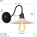 Axyaa Vintage Industrial Wall Light Sconce LED - White Antique Bedroom Stair Porch