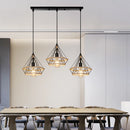 Axya Modern LED Iron Black Cage Pendant Light for Living Room & Restaurant