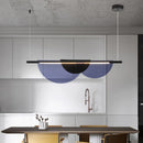 Axyaa Modern Semi-Circle Chandelier Ceiling Light Fixture for Living & Dining Room