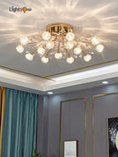 Axya Crystal Ceiling Light for Light Luxury Dining, Living Room & Bedroom
