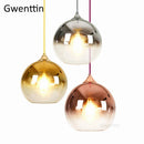 Axyaa Modern Gold Glass Pendant Light for Living Room Bedroom Kitchen.