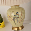 Axyaa Chinese Style Ceremic Table Lamp - Elegant Home Decor with Flower and Bird Motif