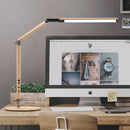 Axyaa LED Desk Lamp with Clip 8W Swing Arm Study Office Bedside Dimmable Table Light