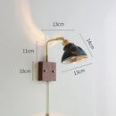 Axyaa Clear Glass LED Wall Lights with Pull Chain Switch - Modern Nordic Wall Lamp