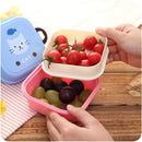 Axyaa Cartoon Lunch Box: Portable 2 Layer Bento, Microwaveable, Colorful Kids Container