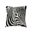 Zebra White Geometric Trilateral Watercolor Cushion Covers by Axyaa