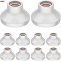 Axyaa Ceramic E27 Lamp Holder Base 110-220V White Black Table Ceiling Fitting