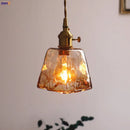 Axyaa Nordic Glass Copper Pendant Lights - Retro Vintage Style for Dinning Living Room