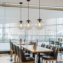 Nordic Glass Ball Pendant Lights by Axyaa - Retro Loft Industrial Hanging Lamp - LED Suspension Luminaire for Bedroom and Kitchen