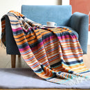 Axyaa Colorful Striped Throw Blanket with Tassels