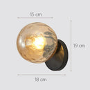 Axyaa Nordic Moon Iron Glass Wall Lights E27 Applique Murale Wood Stairs LED