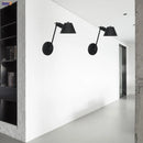 Axyaa Black Single Swing Arm Wall Light - Industrial Vintage Wall Lamp Sconce