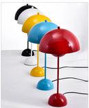 Axyaa Metal Mushroom Table Lamp E27 Blue Yellow Indoor Home Light