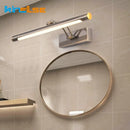 Axyaa LED Bathroom Wall Lamp Switch Waterproof Stainless Steel Mirror Sconce