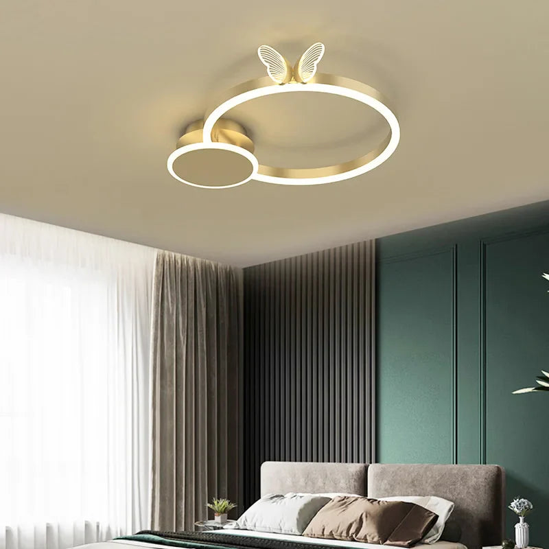 Axyaa 2024 Modern Round Ceiling Lamp - Butterfly Light.