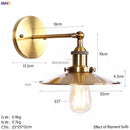 Axyaa Antique Gold Rustic Wall Lamps LED Industrial Wall Lights Loft Decor