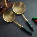 Axyaa Gold Colander Strainer Spoon - Kitchen Cooking Tool