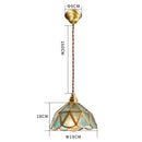 Axyaa Glass Copper LED Pendant Lamp Japanese Vintage Style for Bedroom Bar Cafe