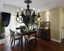 Axyaa Retro Industrial Loft Black Chandelier E14 Luminaria for Living Room