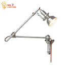 Axyaa Industrial Retro Telescopic Wall Lamp for Loft Club & Coffee Shop