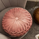 Velvet Round Cushion 40x40cm, Pink/Blue, Home Decor for Sofa, Chair, Car - Axyaa Brand