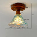 Axyaa Modern LED Glass Copper Ceiling Light for Home Porch Restaurant Balcony