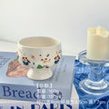 Axyaa Cream Wind Ceramic Ice Cream Dessert Bowl - Cute & Cartoon-Inspired
