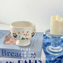 Axyaa Cream Wind Ceramic Ice Cream Dessert Bowl - Cute & Cartoon-Inspired
