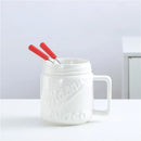 Axyaa Ceramic Chocolate Melting Cup with Fork - 200ML