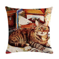 Axyaa Cat Series Linen Pillowcase 45x45cm