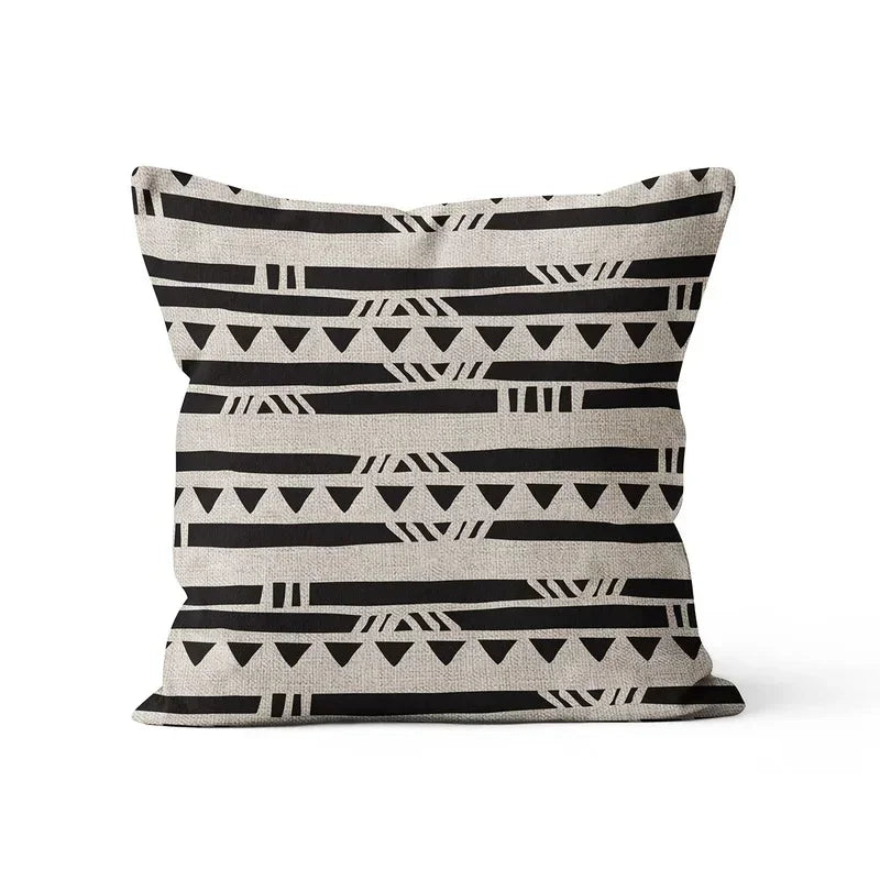 Axyaa Boho Ethnic Pillow Case 45x45cm Abstract Sofa Cover