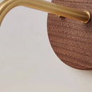 Axyaa LED Wall Sconce Walnut Wood Pull Chain Switch Art Light