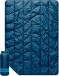 Axyaa Travel Puffy Blanket, Deepwater Blue, Ultra-Packable for Comfort and Warmth