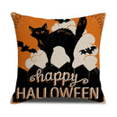 Axyaa Halloween Horror Linen Pillowcase 45x45cm Sofa Cushion Cover