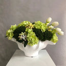 Axyaa Wave Edge Resin Vase Pot for Home Floral Decor